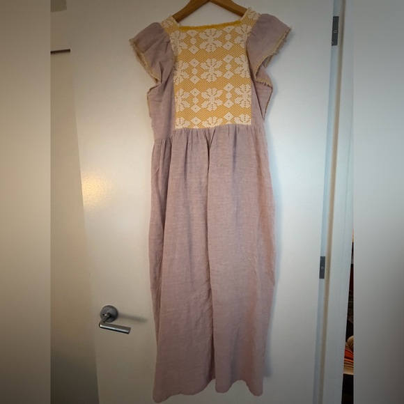 Charming sleeveless linen dress - Picture 7 of 14